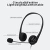 SY490 Wired Headset Universal Noise Cancelling Over Ear USB Binaural Headphone with Mic for Online Teaching