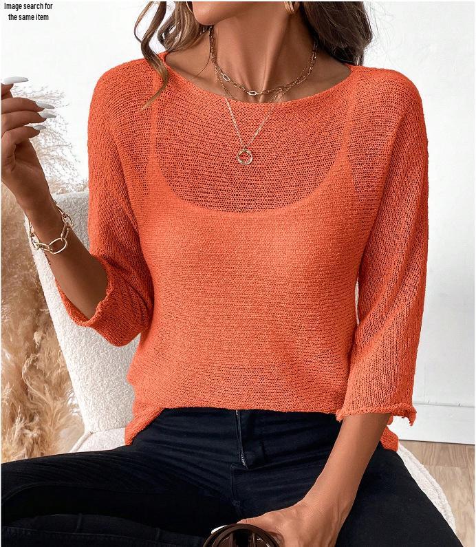 Gestrickte Ein-Schulter-Überwurfjacke für Damen - Frühjahrs-/Sommerkollektion
