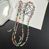 Pvc Mobile Phone Chain With Colorful Beaded Pendant For Women And Men