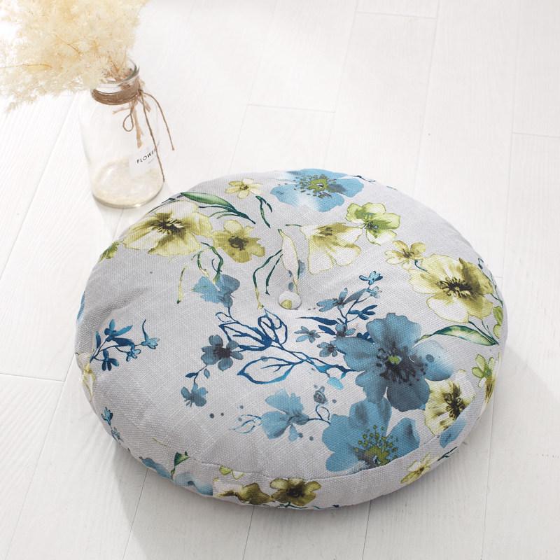 Washable Japanese-Style Thick Linen Tatami Floor Cushion for Living Room