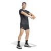 Adidas Ultimate Running Engineered Short Sleeve Black ClimaCool+ T-Shirt, KVL64, Men's, (JC7338)