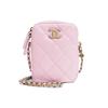 Calfskin Cell Phones Camera Bag Crossbody Bag Mini Women's Light Purple Pink AS2857-B06792-NF482