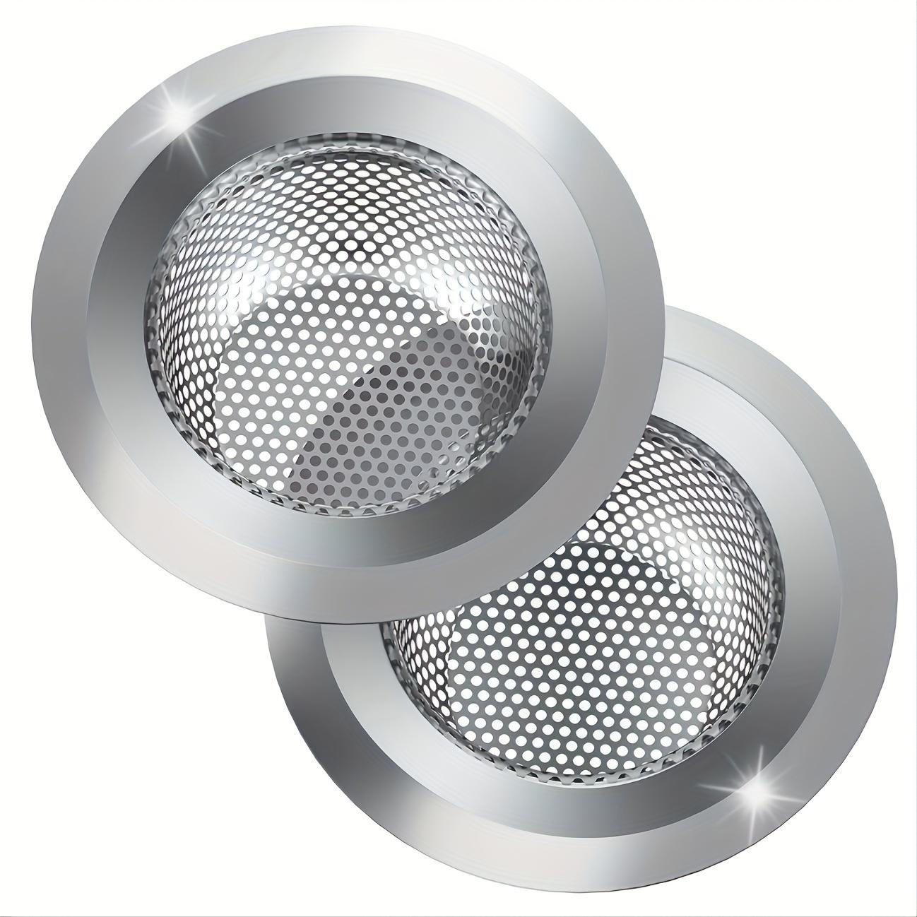 

2pcs 4.5in Stainless Steel Sink Strainer, Wide Edge Kitchen Sink Drain Filter, Food Catcher for Most Sink Drains 76mm