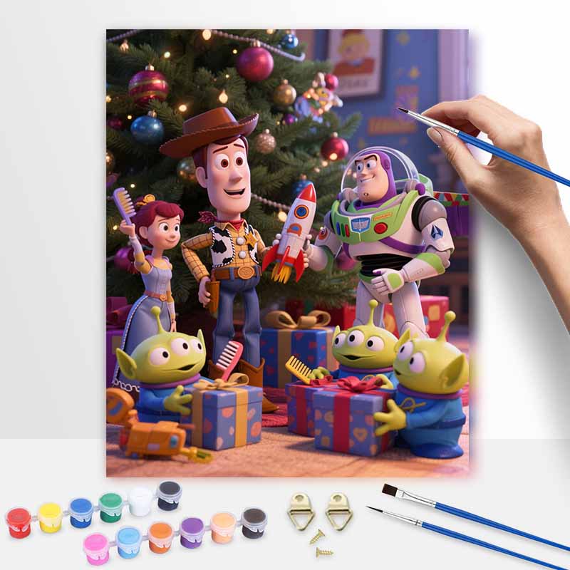 Disney Digital Oil Painting Art Kit Toy Story Space Adventure Handmade Coloring Painting Home Decor