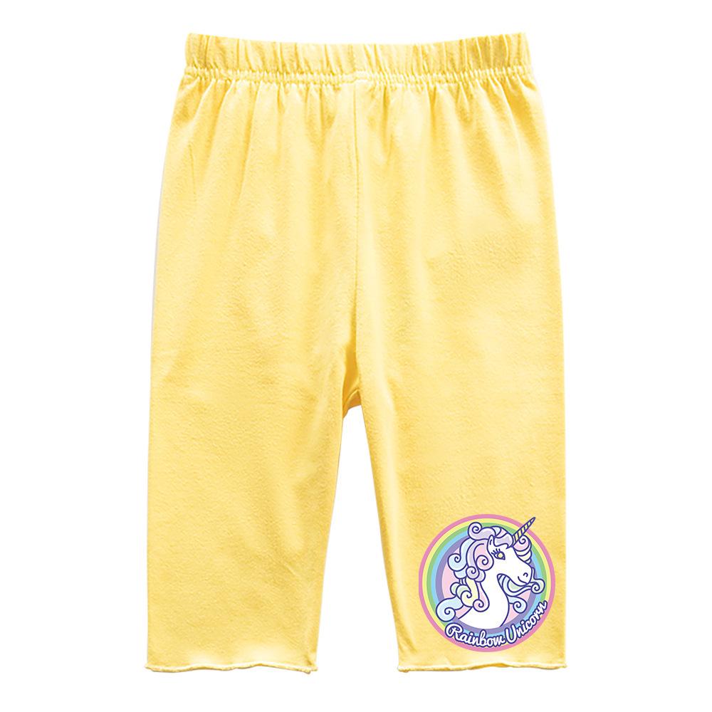 2026 Girls Stylish Cotton Cropped Summer Pants - Casual & Lightweight