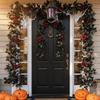Reusable Artificial Black Rose Vine Flexible Spooky Gothic Wreath  Staircase Handrail