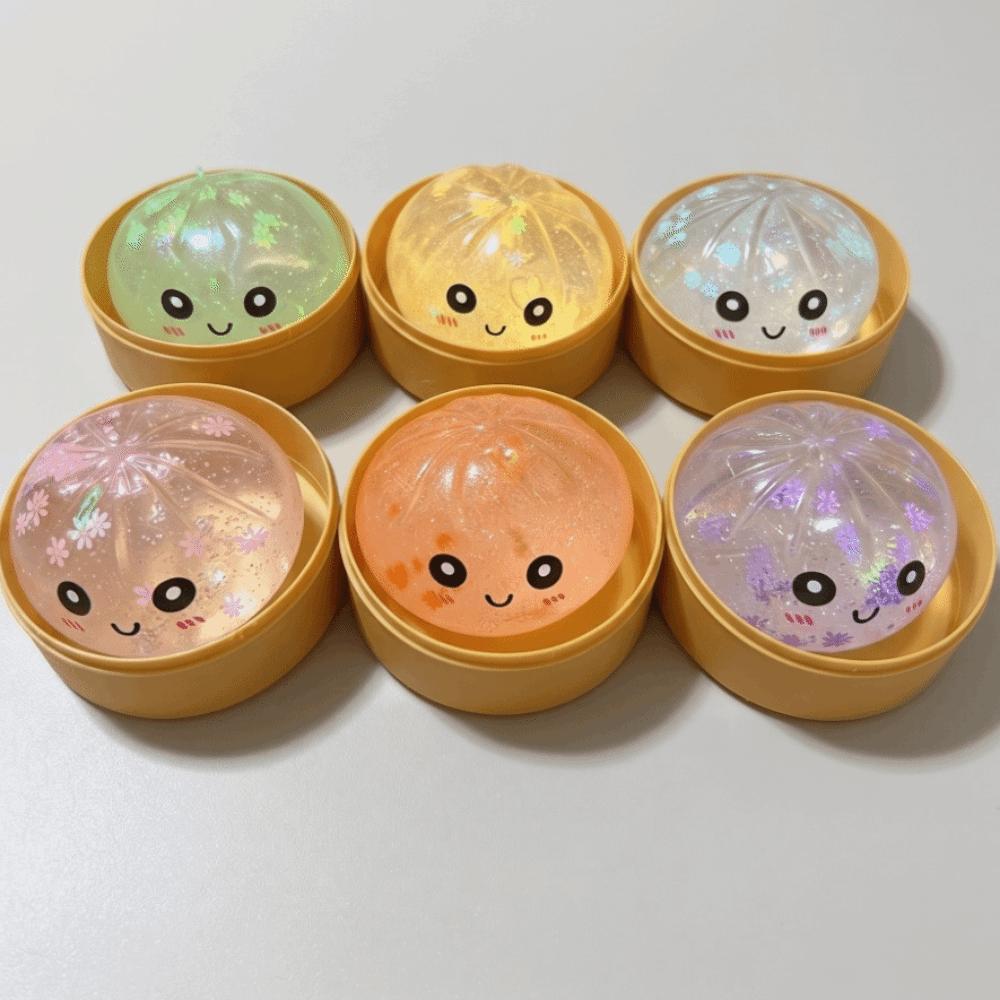 Snowflake Dumpling Squishy Toy Slow Rising Steamed Bun Fidget Toy Focus Enhancement
