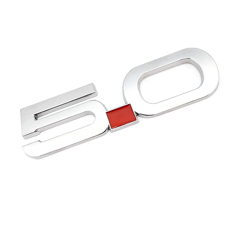 Car Sticker 5.0 Trim Front Hood Grille Emblem Badge Rear Trunk 3D Car Decals for 5.0 Coyote V8 TWIN Turbo Emblem