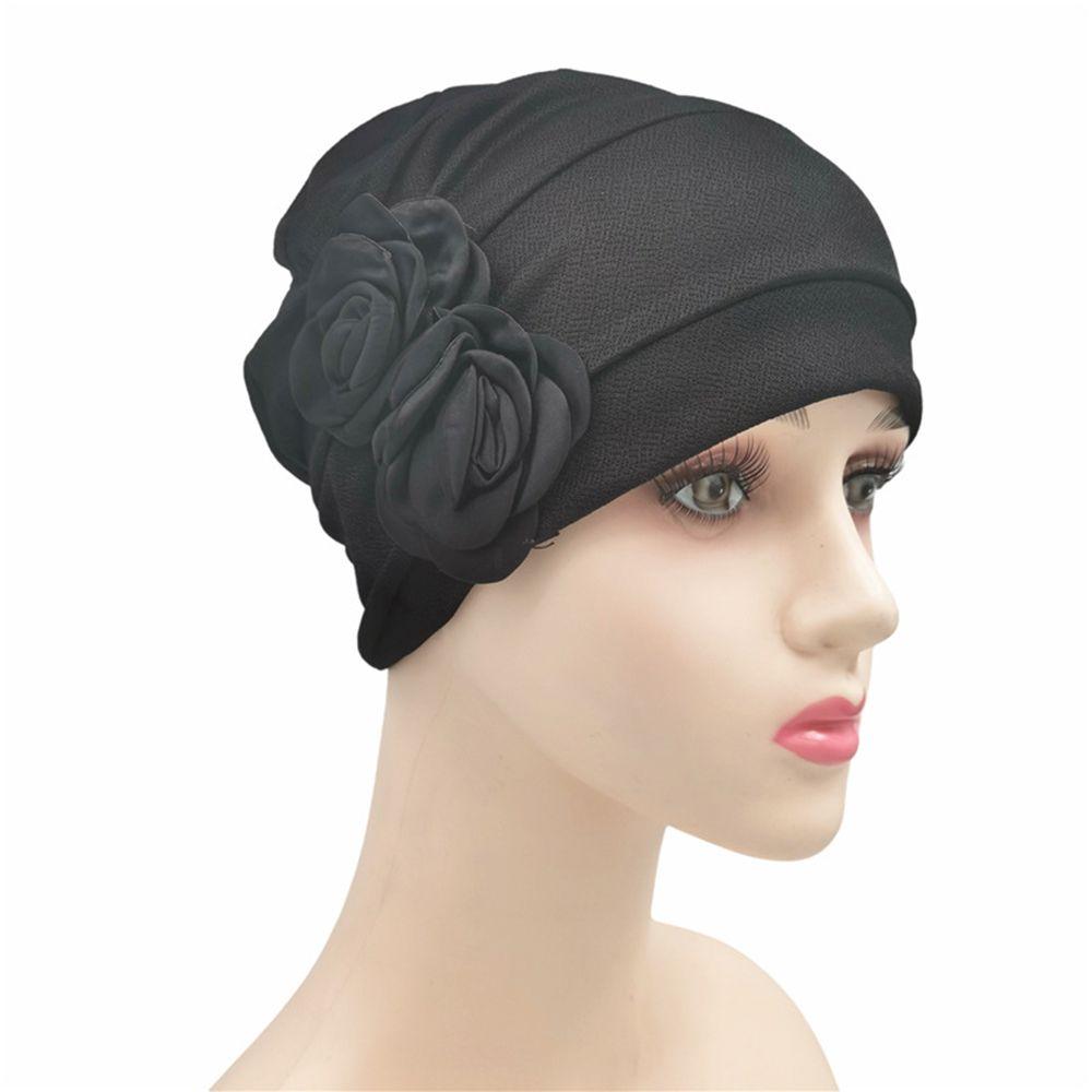 

Спящая шапочка мусульманские хиджабы женские шапочки для химиотерапии тюрбаны головные платки повязка на голову хиджаб с цветком розы