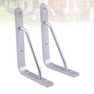 2 Pcs Triangle Support Brackets 10Inch Heavy Duty Aluminium Alloy Wall Mounted Shelf Bracket For Home Office Kitchen Garden