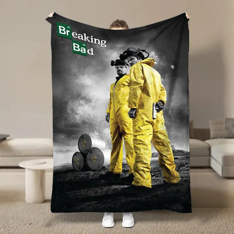 8 Size Breaking-Bad TV Show Series Flannel Blanket Home Sofa Lunch Break Blankets Children Student Blankets Nap Cover Kid Gift