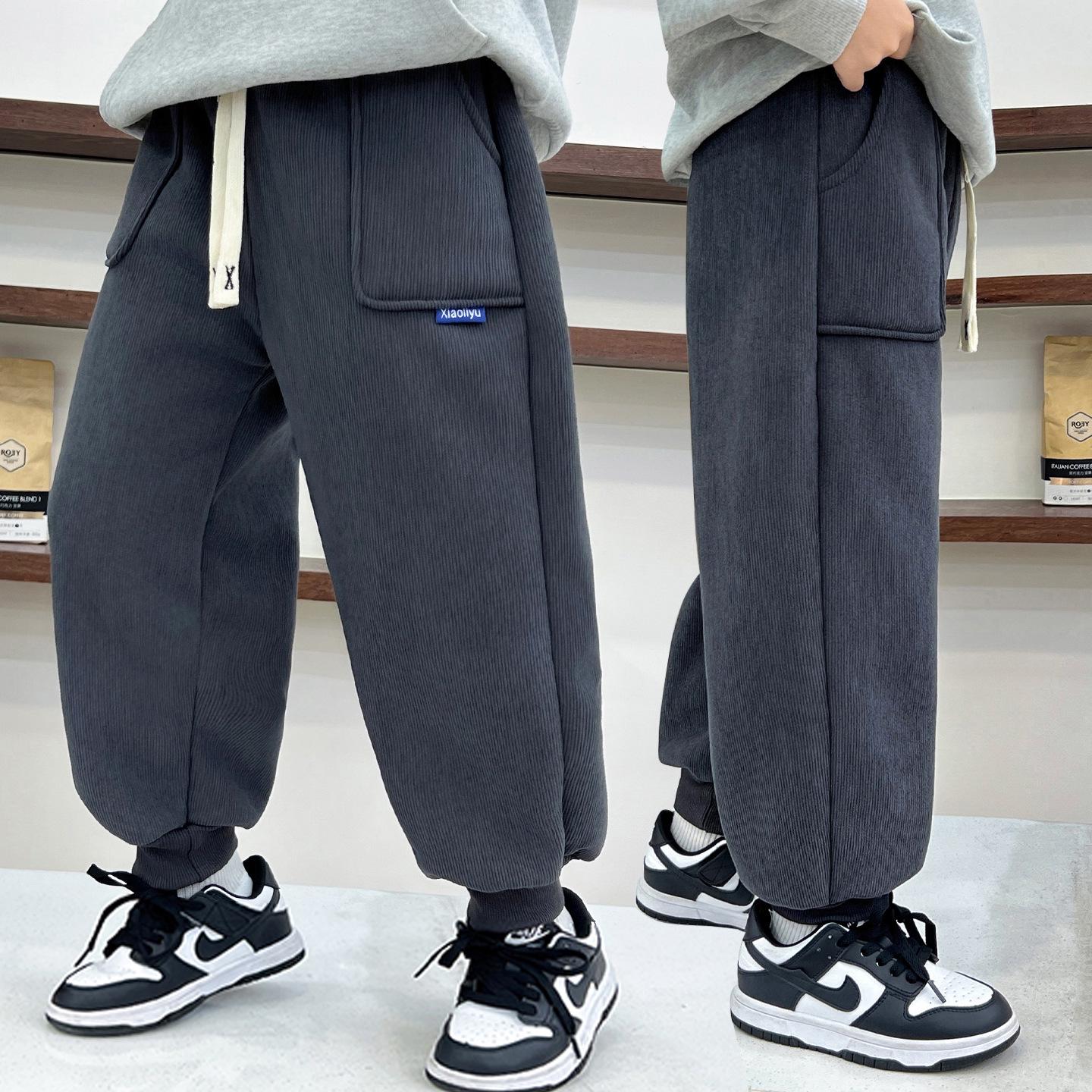 

Children s Fleece Pants - Thick, Warm, Casual Sports Wear for Boys and Girls (Autumn/Winter) 90 cm