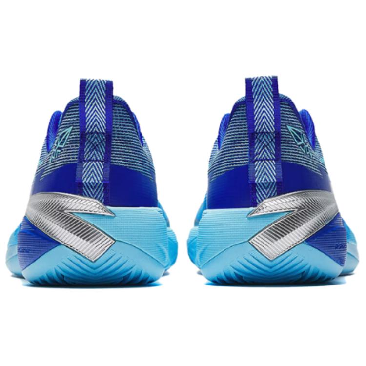 Anta Lekka Kawaleria 10 Lekkie Oddychające Siatkowe Outdoorowe Buty do Koszykówki Niskie Męskie Sneakersy Niebieskie 112621603-2