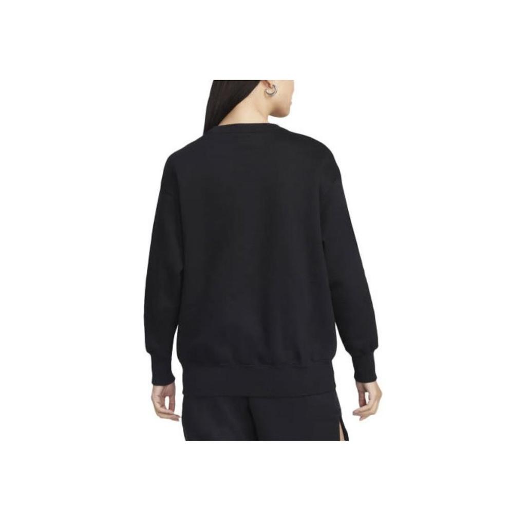 Nike Velvet Long-Sleeve Pullover Sweatshirt Women Tops Black DQ5734-010