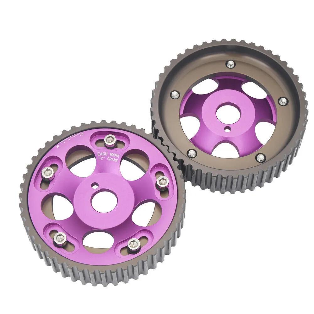 2pcs Cam Gears Timing Gear Pulley Kit Aluminum Adjustable Engine Pulley Sprocket Timing Cam Gear For Toyota Supra 1JZ 2JZ DOHC