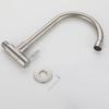 Kitchen Faucet Stainless Steel Wall Mounted Single Cold Water Faucet Lower Curve Faucet Wall Sink Water Tap Premium Quality