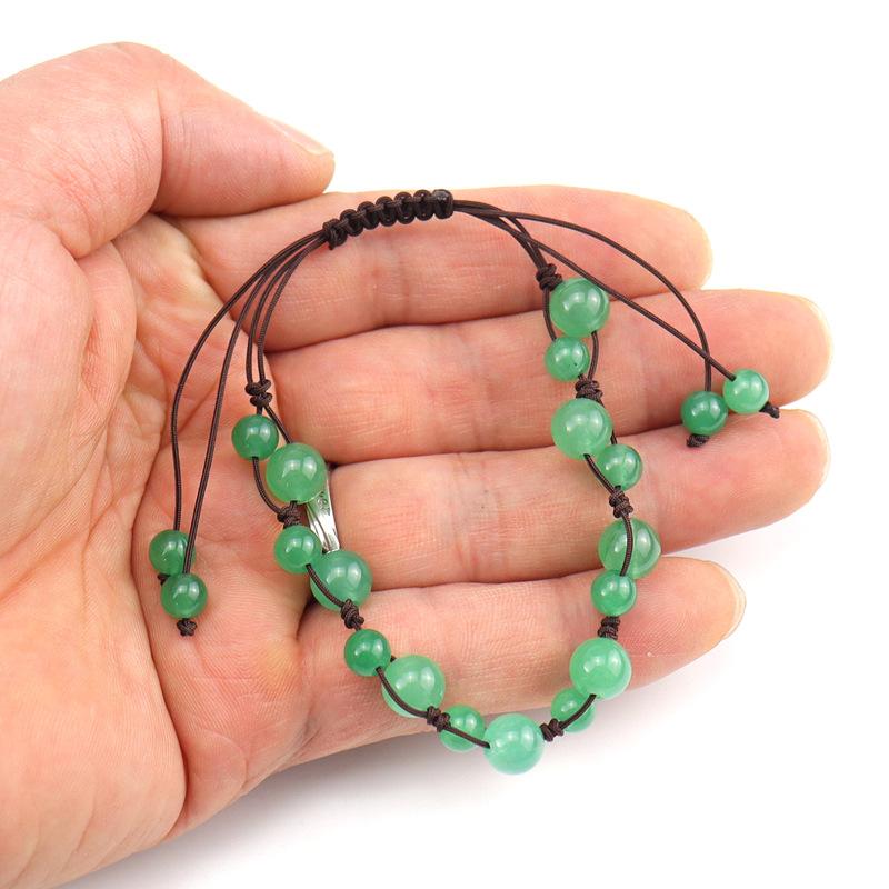 Hand-Woven Natural Crystal Agate Bead Bracelet Bracelet, Adjustable B31