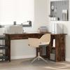 Desk Smoked Oak 142 x 102 x 73 cm Engineered Wood