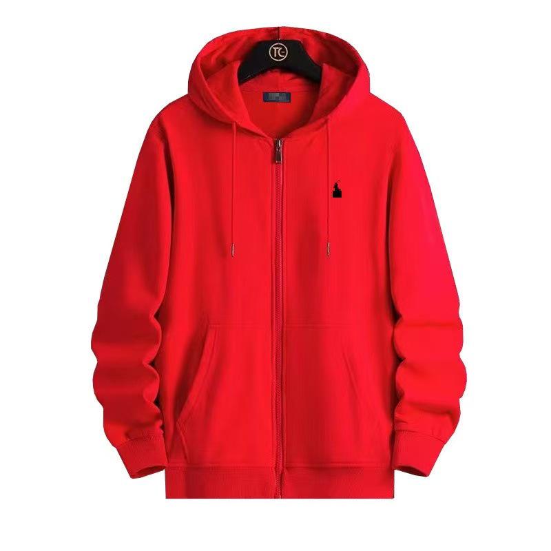 Men's Embroidered Horse Cardigan Hoodie - Spring/Autumn Jacket