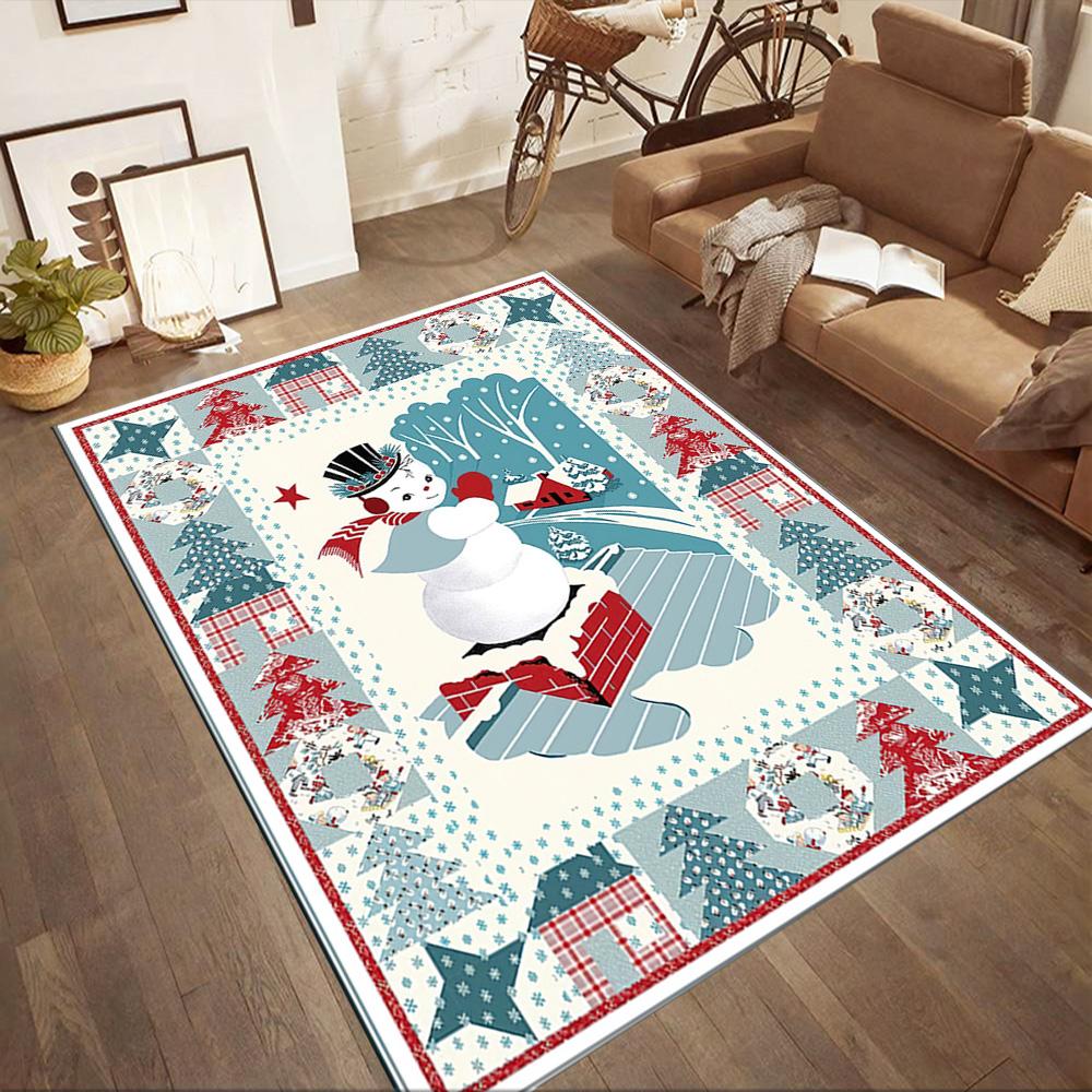 Christmas 127 Carpet Suitable for Playrooms Balcony Living Rooms Hallway Antislip Carpet Decorate Offices Wedding Party Gift