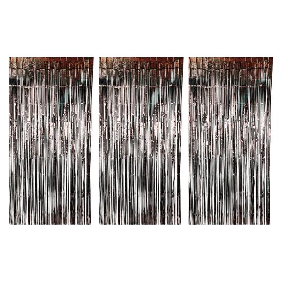 Rain Curtain 1 X 2.5m Sparkling Foil Fringe Backdrop Set