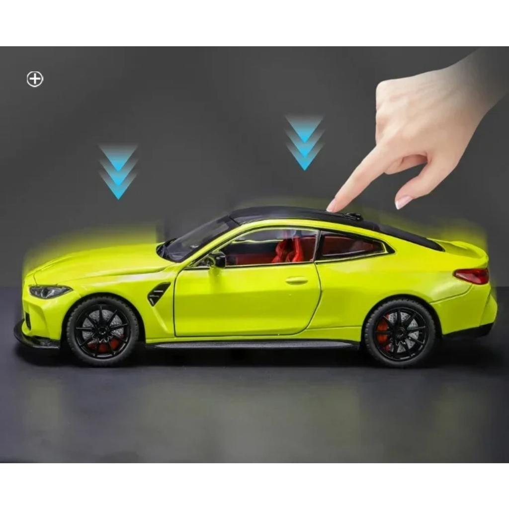 1/24 Scale BMW M4 Sport Alloy Car Model Simulation Diecast Toy Vehicle Collection Home Decor Children Boy Birthday Gift Toy Car