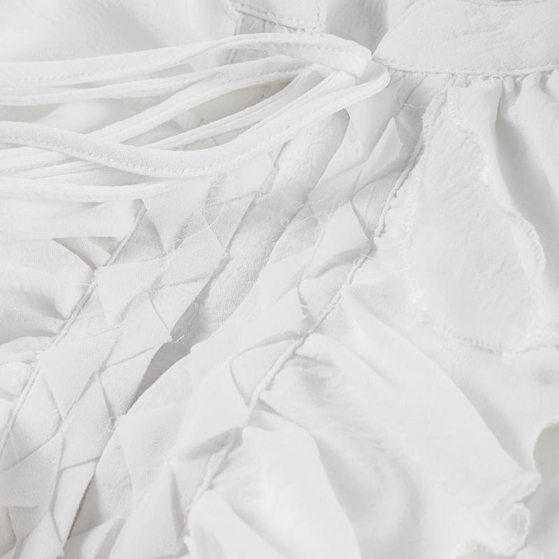 Elegant Solid Color Flounces Dresses Loose V Neck Full Sleeve Female Long Dress New Lady Summer Commute Vacation Dress 2025