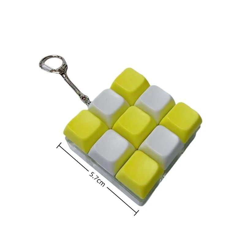 Nová klíčenka Fidget DIY Klávesnice Fidget Klíčenka Klíče Tlačítko Úleva od stresu Prst Klávesnice Krytka 9Klíčů Zkrácení času Klikací hračka