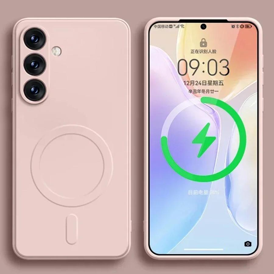 For Magsafe Liquid Silicone Magnetic Wireless Charge Case For Samsung Galaxy S26 S25 S24 Ultra S23 S22 S21 A55 A15 A35 A05 Cover