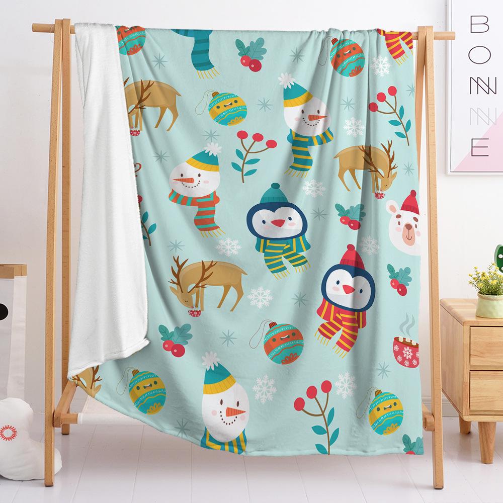 3D Digital Printed Christmas Blanket Flannel Blanket Fur Blanket Spring And Autumn