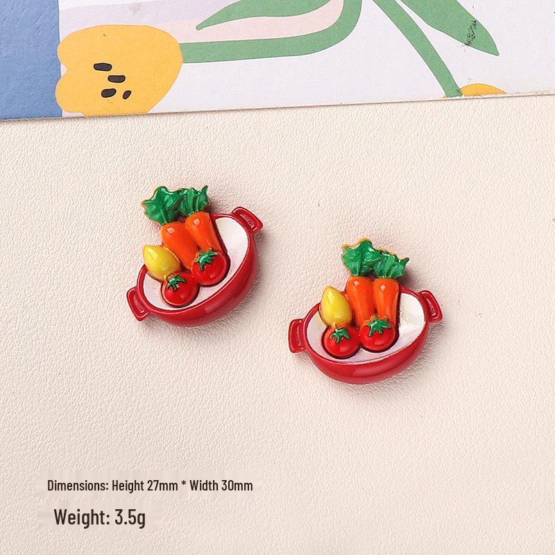 DIY Cartoon Resin Accessories: Bread, Fries, Cream, Hair Clips, Shoe Buckles & Stickers