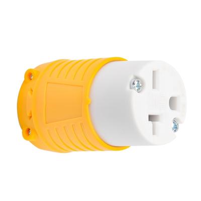 Dreipoliger Stecker/Buchse NEMA 6-20P Industrieller Außenstecker Gerade 20A/250V Hochleistungs-Stromverbinder Adapter