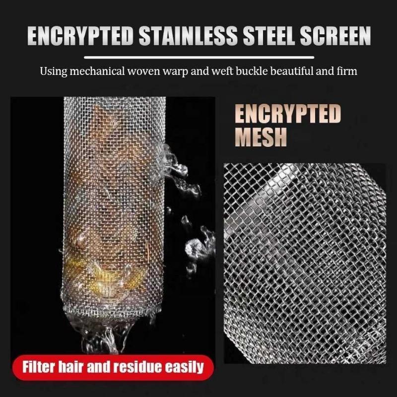 Mesh Sink Filter Stainless Steel Floor Drain Strainers Kitchen Bathroom Bathtub Anti-clog Hair Catcher Leakproof Net Strainer