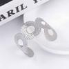 European and American personality trend hollow irregular geometric pattern metal opening bracelet light luxury versatile casual
