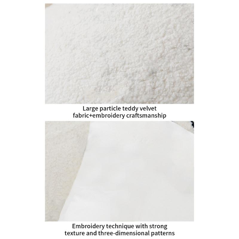 Pillowcase Washable Cartoon Horse Pillow Cover Soft Canvas Fabric Zippered Design For Sofa Bed Living Room Decoration