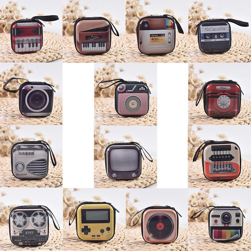 Player Pattern Small Wallet Earphone Cable Storage Bag Coin Purse Cute Cartoon Change Zipper Pocket