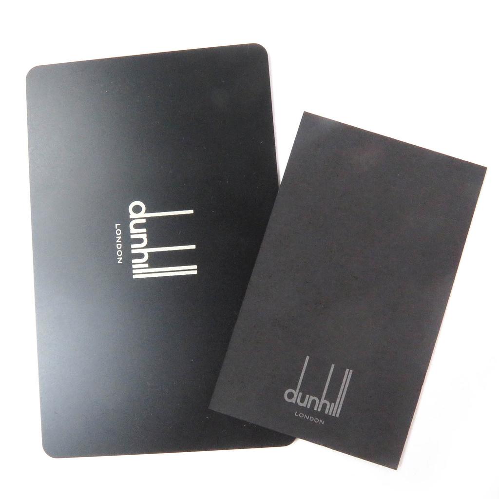 Excellent Dunhill Card Case MICRO D-EIGHT Micro D-Eight Business Card Holder black leather mens Used