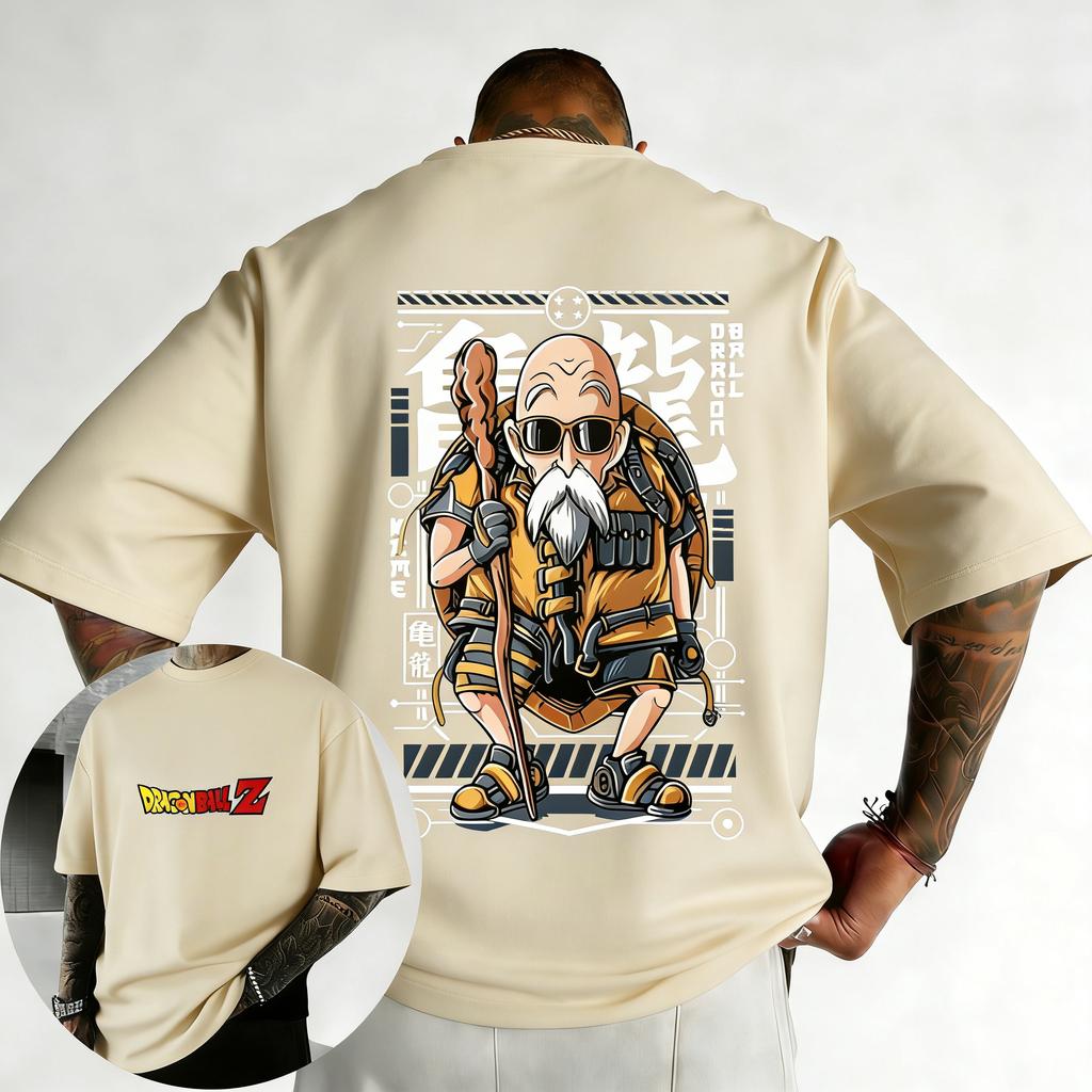Dragon Ball Trendy Hot Items Anime Cotton Tshirt Summer New Master Roshi Printed Mens Womens Street Casual Parent Child Top