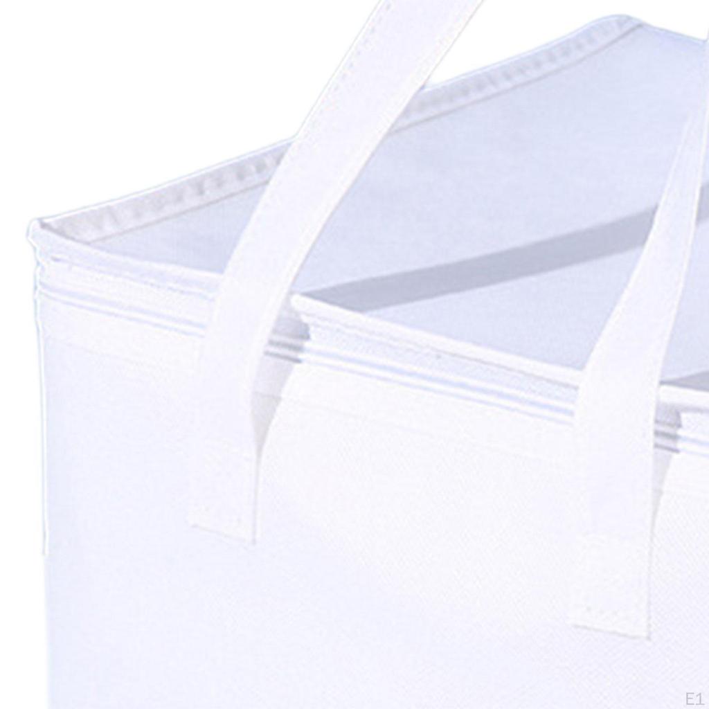 Insulated Lunch Bag Thermal Zipper Picnic Cake Transport Food Delivery Tote