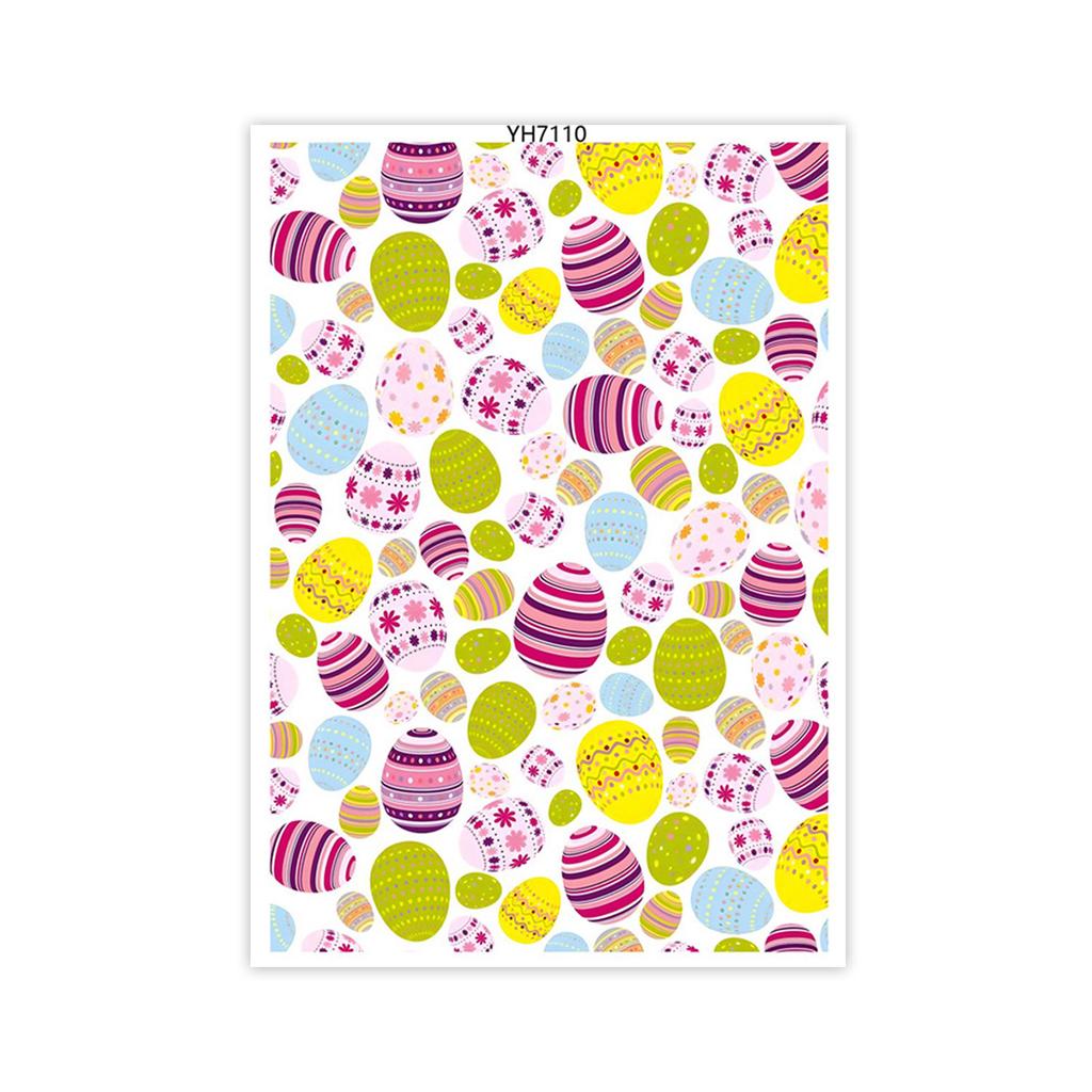 Water Soluble Clay Transfer Sheets Easters Rabbits Colored Eggs Transfer Paper Earrings Making Tool for Jewelry Making