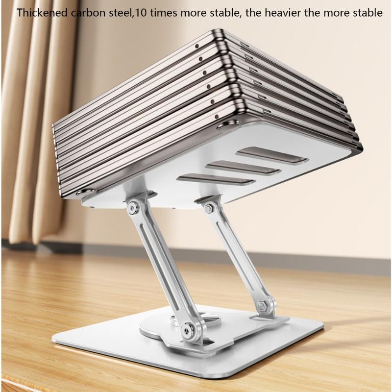 Ergonomic Height Adjustable Stand for Laptops Tablets Holder 360 Rotation Quick Assembly Comfortable Viewing