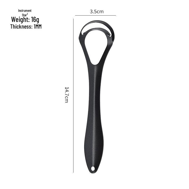 Stainless Steel Double-Layer Tongue Scraper for Adults - Relieves Bad Breath & Deep Cleans