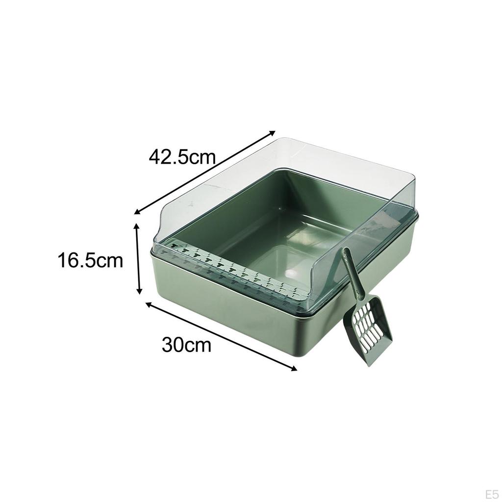 Cat Kitten High Side Open Entry Spray And Dust for Easy Cleaning Litter Tray