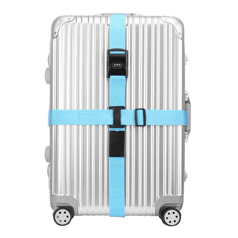 Explosion-Proof Customs Lock Luggage Straps: Reinforced Cross-Packing Straps for Tightening Checked Baggage.