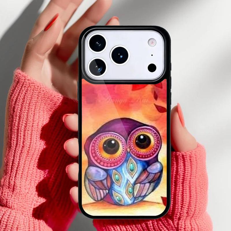 Bird Owl Nature Predator Phone Case for iPhone 17 16 15 14 13 Pro Max Back Cover for 12 11 Pro Coque