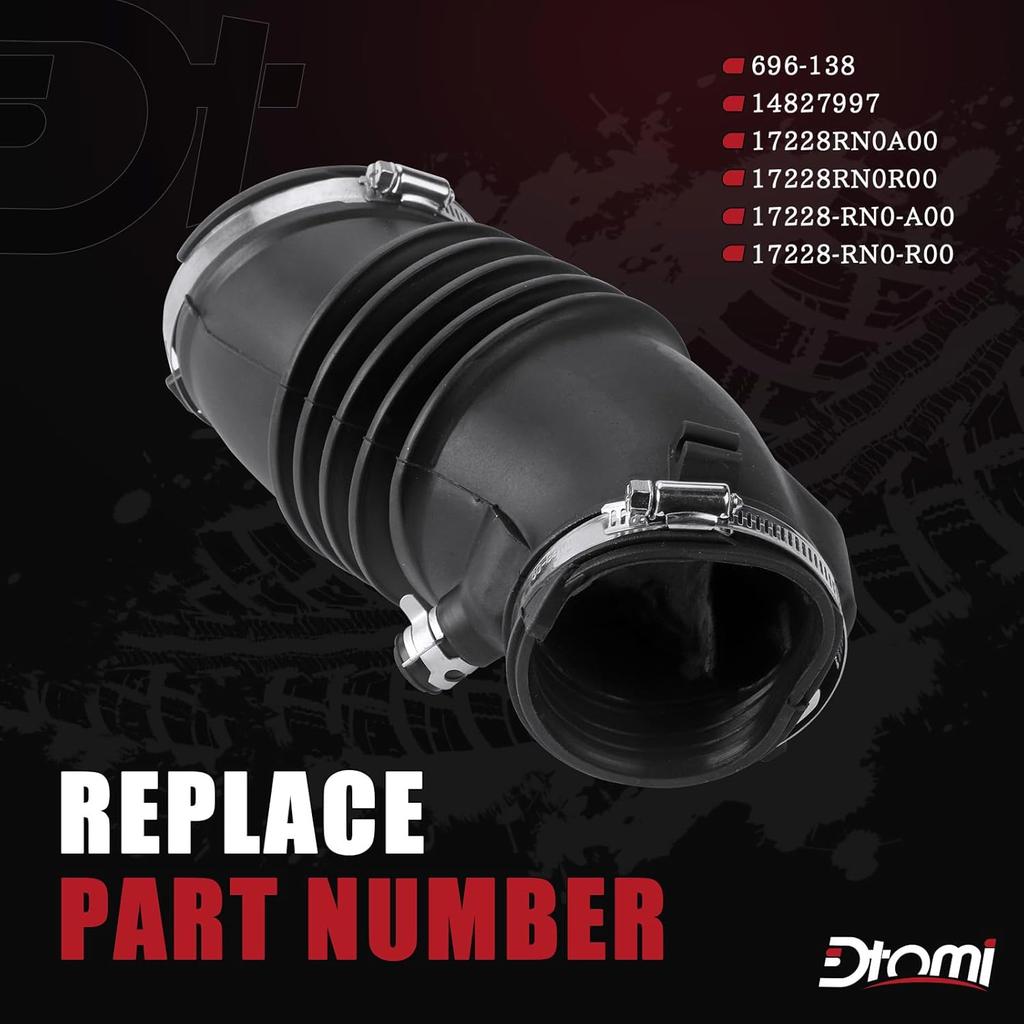 Engine Air Intake Hose Tube With Clamps, Air Intake Duct Tube Boot Compatible With Honda Vehicles Pilot V6 3.5L 2009 2010 2011 2012 2013 2014 2015