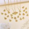 Copper Zircon Letter Pendant for DIY Bracelet & Necklace - Electroplated Color Retention Accessories