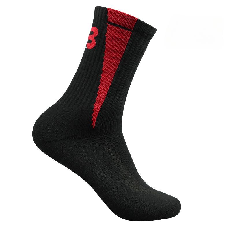 

Мужские спортивные носки с амортизирующей графикой, дышащие, впитывающие пот, для спортзала, фитнеса, баскетбола, спорта, велоспорта, стрелы, мужские новые носки чёрный/красный