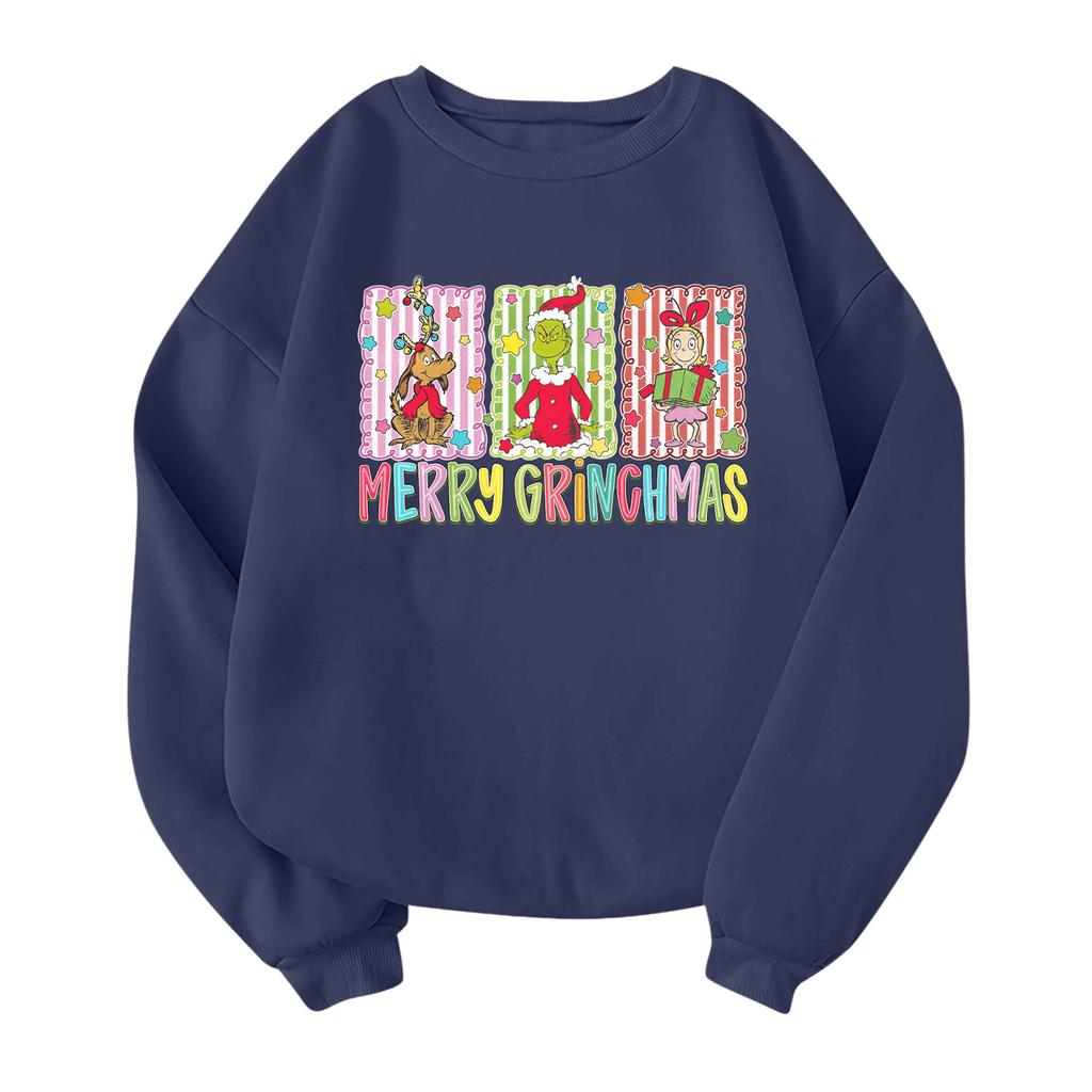 Children's Fashionable Lightweight Long-sleeved Round Neck Pullover With Pockets Printed Pullover
