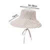 Summer Striped Sunshade Hat Women's Holiday Big Brim Sunscreen Fisherman Hat